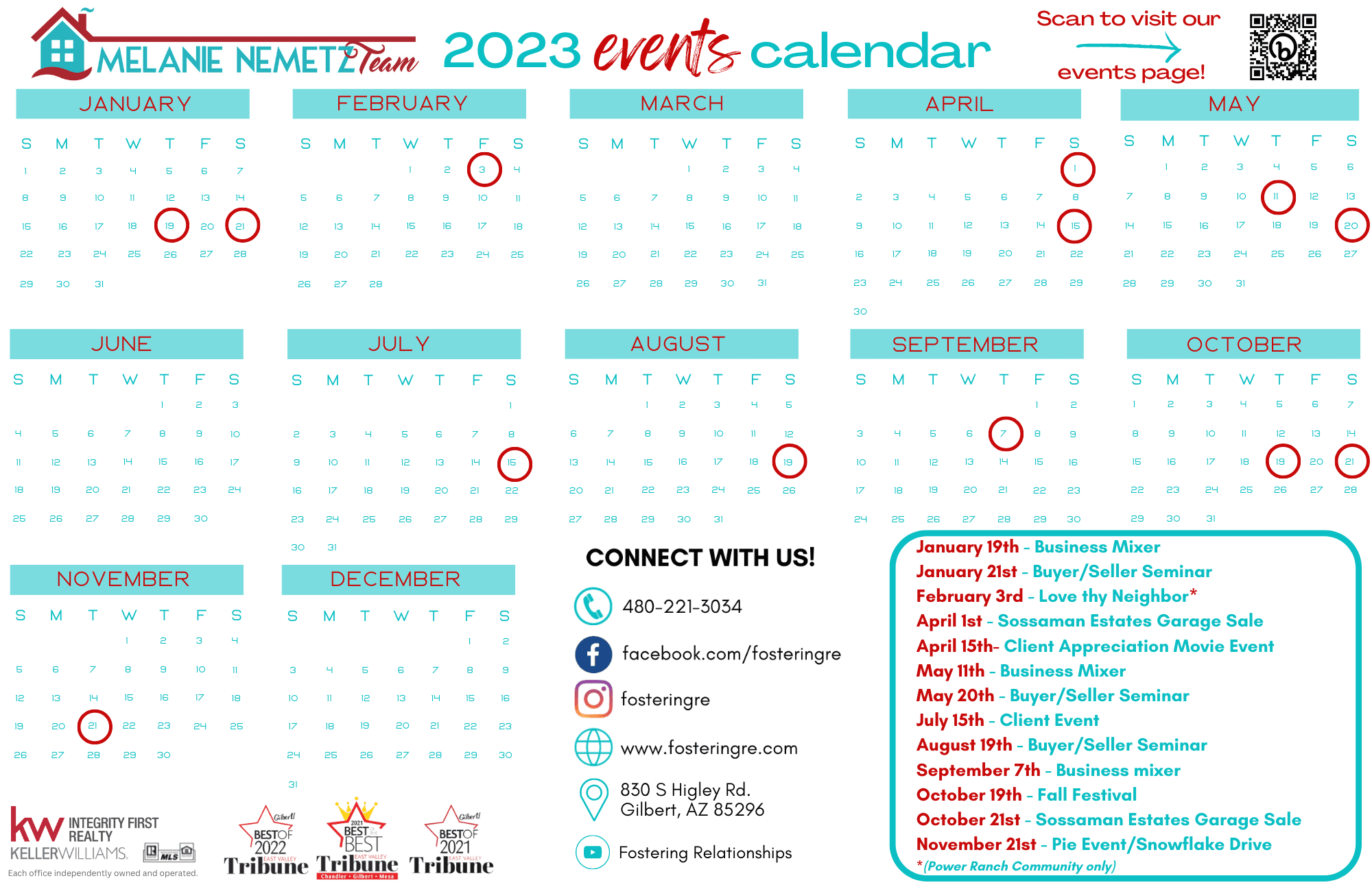 2023 Events Calendar -updated
